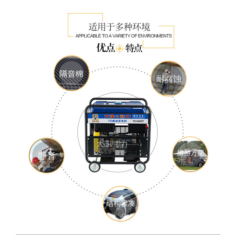 日本大泽10kw柴油电机