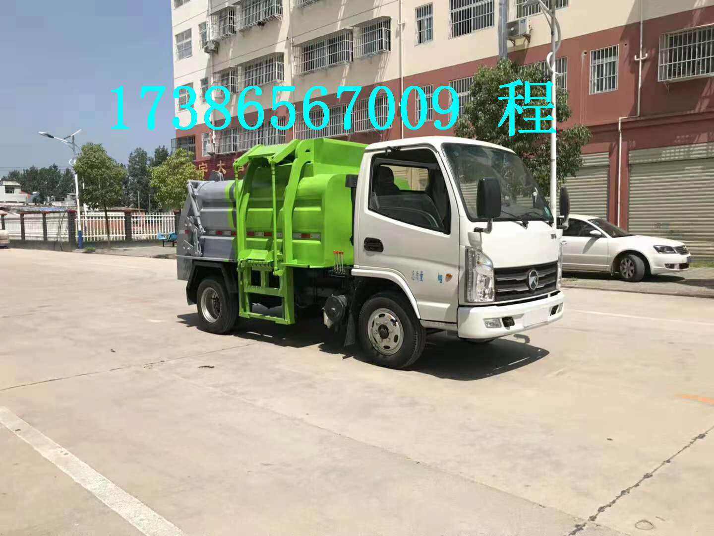 3方挂桶垃圾车，凯马蓝牌挂桶垃圾车示例图43