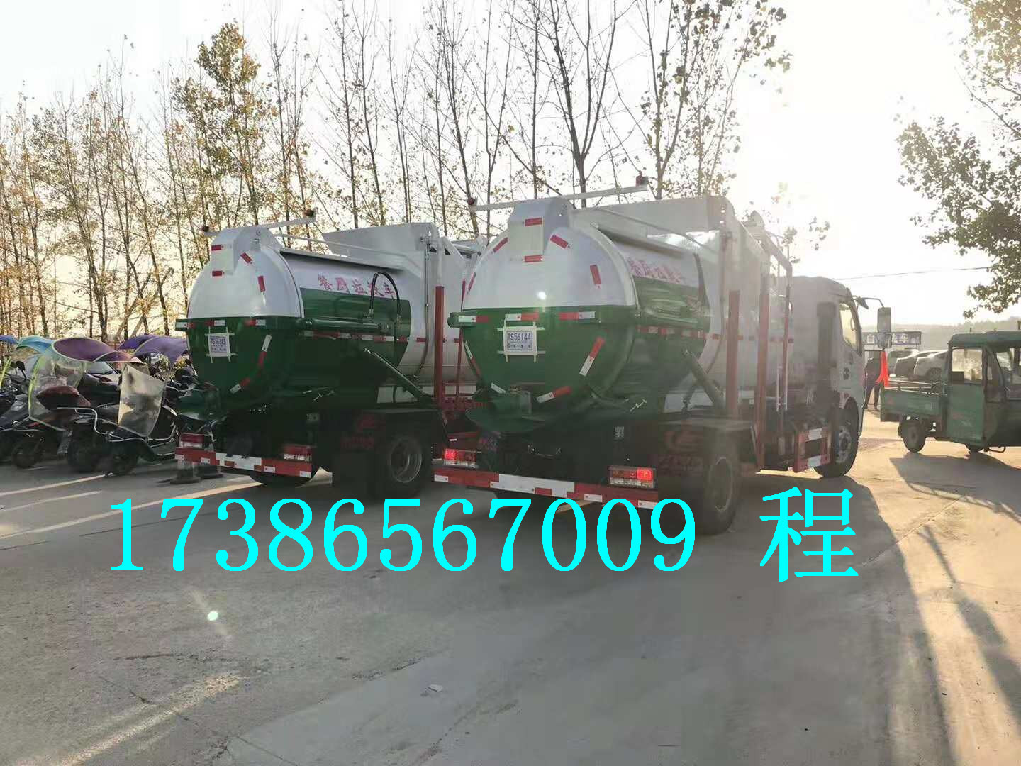 3方挂桶垃圾车，凯马蓝牌挂桶垃圾车示例图26