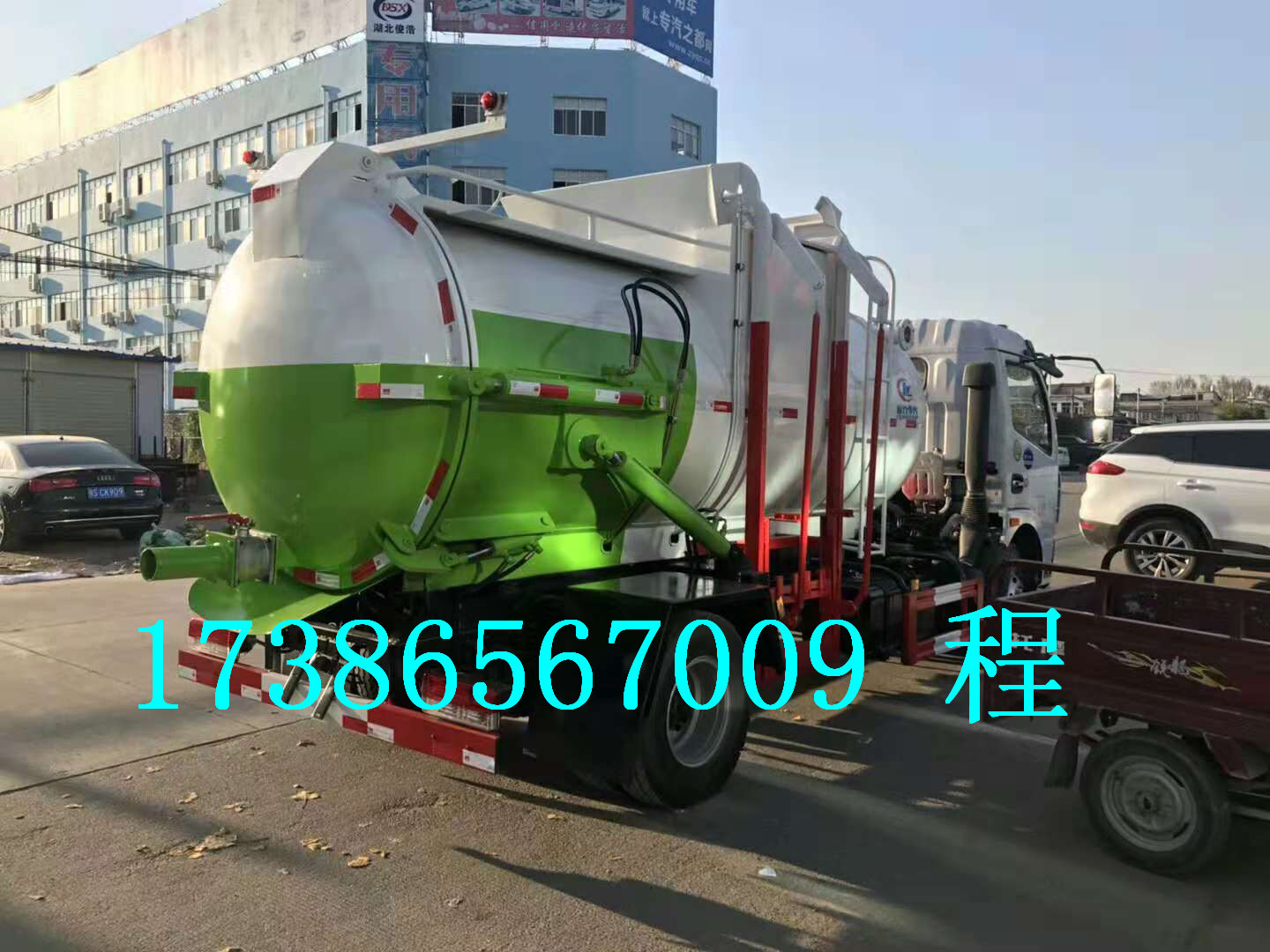 3方挂桶垃圾车，凯马蓝牌挂桶垃圾车示例图15