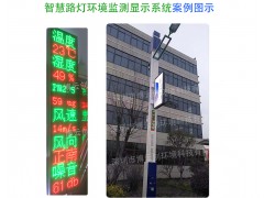 户外工业园区智慧路灯PM2.5温湿度检测仪显示系统案例