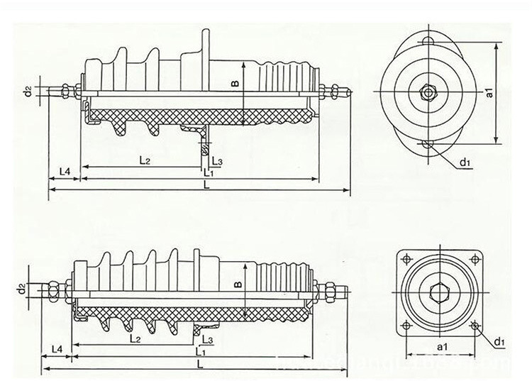 华册电气 CWB-10/12KV/630A 户外 高压穿墙套管 铜棒 陶瓷穿墙套管 直销示例图10