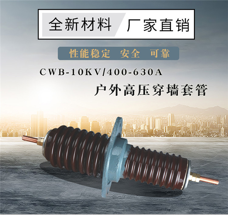 华册 CWB-10/12KV/200A 户外高压 圆铜棒 穿墙套管 铜棒型穿墙套管 直销示例图1