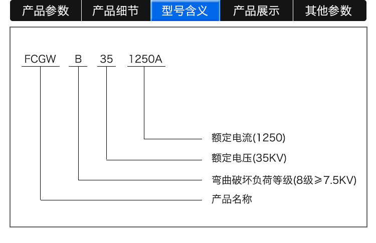 华册电气 FCGWB-35/1000A 1250A 复合式穿墙套管 40.5KV硅胶套管 高压穿墙套管 直销示例图5