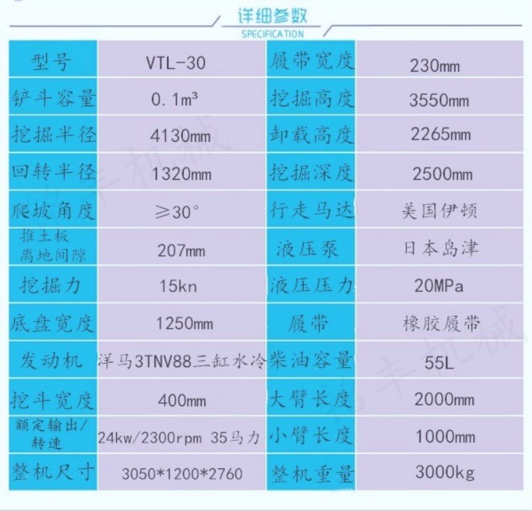 30型参数