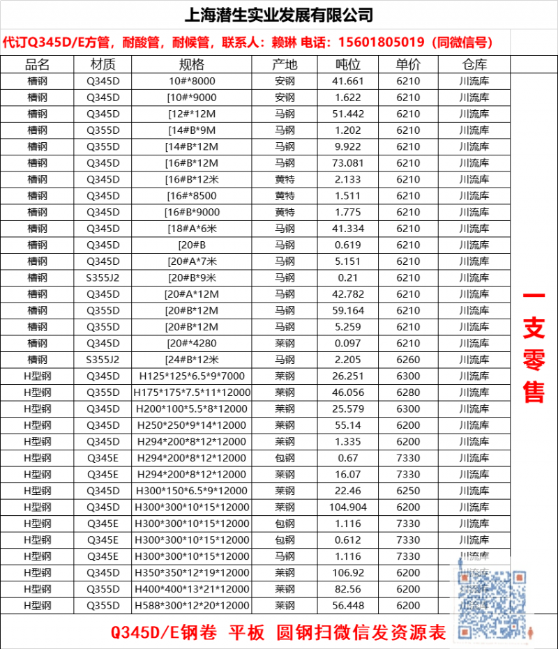 Q345D槽H型