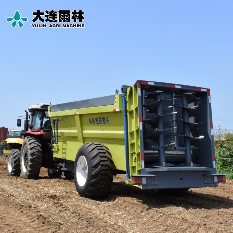 雨林大型牛羊粪撒肥车12方拖拉机带牵引式农用大面积甩粪肥